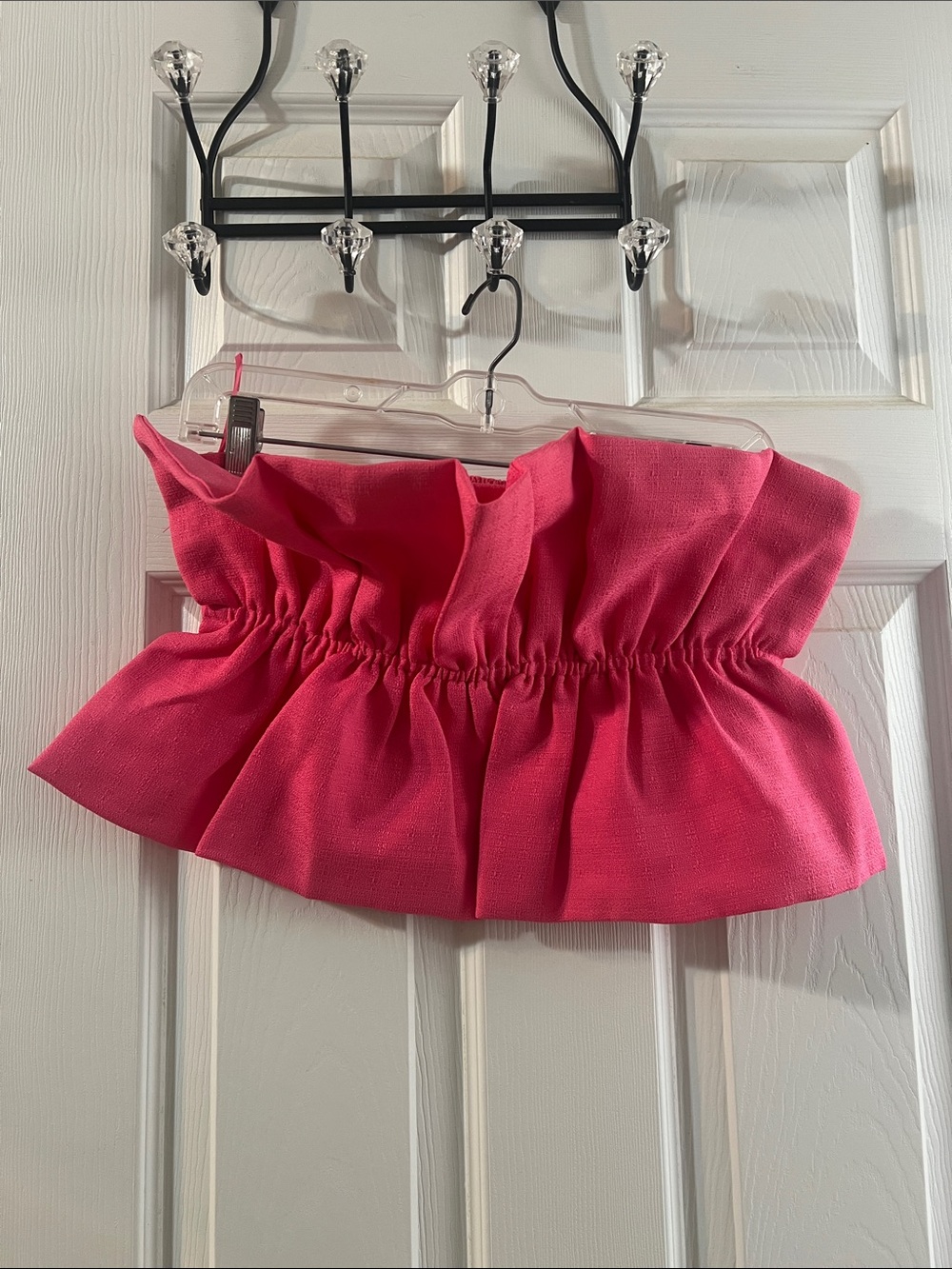 Girls Ruffle Tank Top - Bright Pink